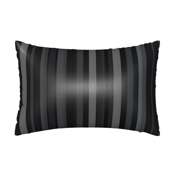 Satin Pillowcase 20x30in For Hair And Skin Soft Silky Blend Pillow Case With Hidden Zipper For Bedroom Or Sofa Pale Violet Grey Stripe_3