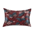 thumbnail image 1 of Satin Pillowcase Envelope Closure Pillow Cover Wrinkle-Resistant & Vibrant Print Butterfly with National Flag, 1 of 7