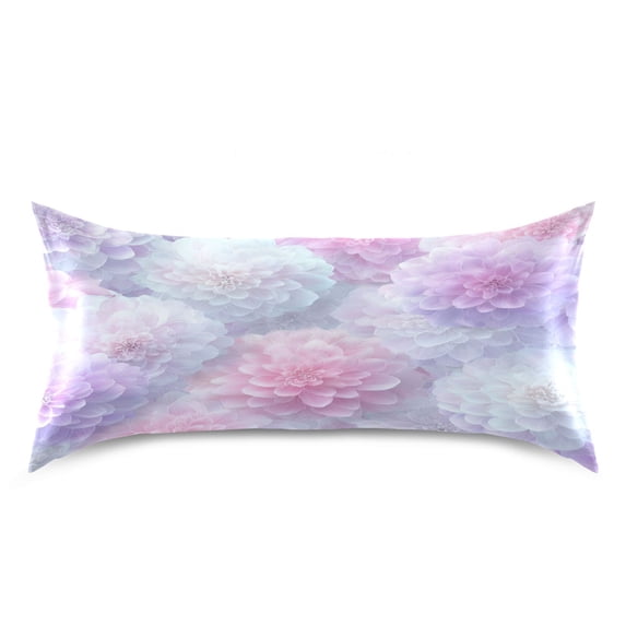 Satin Pillowcase Envelope Closure Pillow Cover Wrinkle-Resistant & Vibrant Print Cute Pastel Watercolor Floral