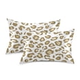 thumbnail image 1 of Satin Pillowcase Envelope Closure Pillow Cover Wrinkle-Resistant & Vibrant Print Gold Leopard Print Pattern, 1 of 7