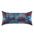thumbnail image 1 of Satin Pillowcase Envelope Closure Pillow Cover Wrinkle-Resistant & Vibrant Print Red Butterflies and Flags, 1 of 7