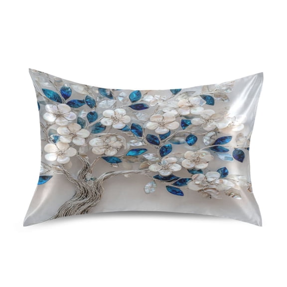 Satin Pillowcase Envelope Closure Pillow Cover Wrinkle-Resistant & Vibrant Print Stunning Tree