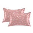thumbnail image 1 of Satin Pillowcase Envelope Closure Pillow Cover Wrinkle-Resistant & Vibrant Print Valentine's Day Symbol Pattern, 1 of 7