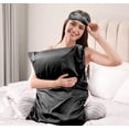 thumbnail image 1 of Satin Pillowcase & Eye Mask Set Black, 1 of 6