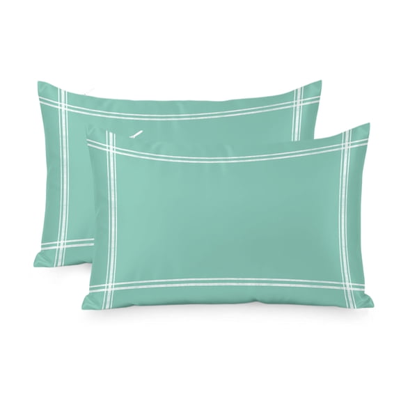 Satin Pillowcase for Hair and Skin King Size 2 Pack Mint Green Turquoise Satin Pillow Case Soft Breathable Cool Silk Solid Teal Color Pillowcases with Hidden Zipper Throw Pillow Covers 20x36 Inch