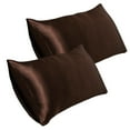 thumbnail image 1 of Satin Pillowcase for Hair and Skin, Mulberry Silk Pillow Cases 2 Pack Queen Size 20x30 Inches with Hidden Zipper, Ultra Smooth and Soft Breathable Cooling Silk Satin Pillowcase Set of 2, 1 of 2
