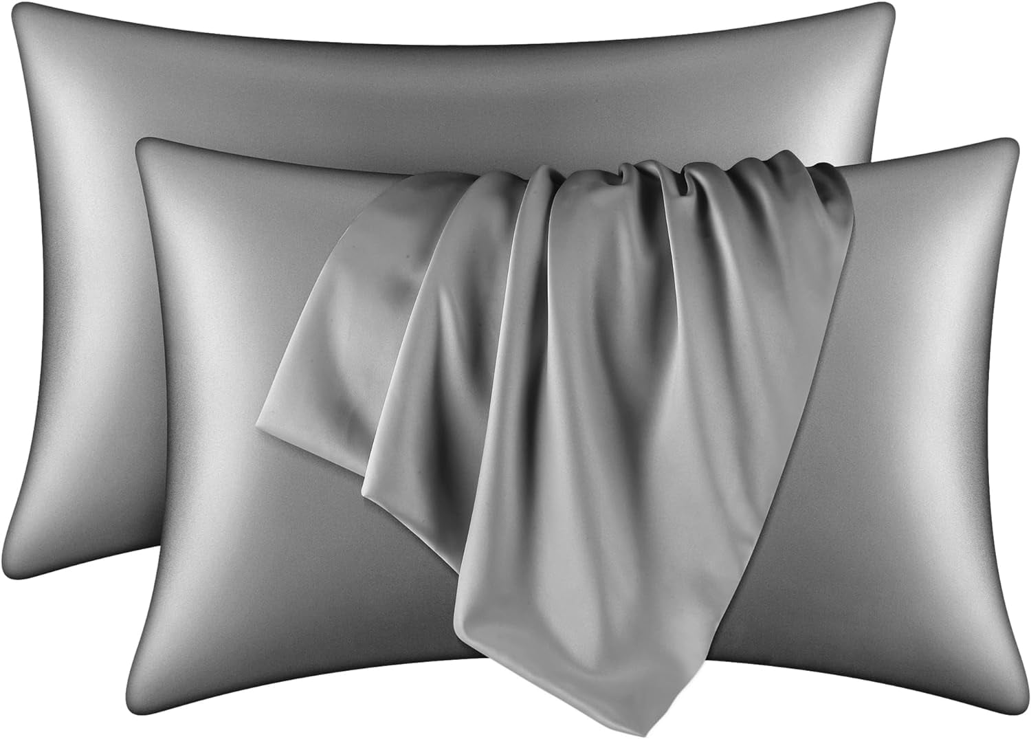 Satin Pillowcase for Hair and Skin Queen,Silk Satin Pillowcase 2 Pack,Queen Size Pillow Cases