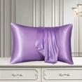 thumbnail image 1 of Satin Pillowcase for Hair and Skin Standard Size 20x30 Inches Soft Pillow Covers with 35% Cotton 65% Polyester Blend Reduces Friction for Curly Hair Protection Cooling Wrinkle-Resistant Luxury, 1 of 8