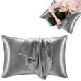 thumbnail image 1 of Satin Pillowcase for Hair and Skin, Super Soft and Cooling Similar to Silk Pillow Cases with Envelope Closure, Gift for Women Men(20"x36" Standard Size), 1 of 8