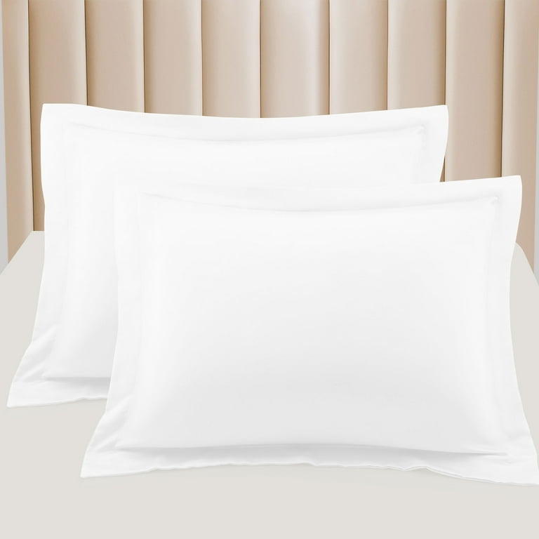 Satin Pillowcase King Size Pillow Shams Set of 2 Silky Sateen Pillow Cases Covers White