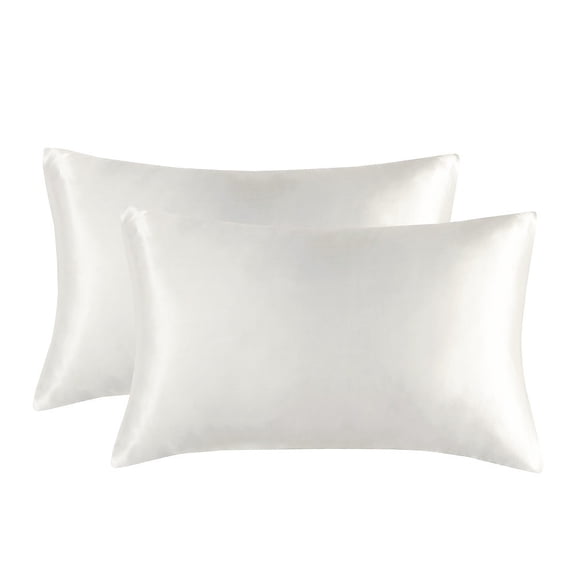 Satin Pillowcase Set of 2, Soft Pillow Covers for Hair and Skin, Queen/Standard Size