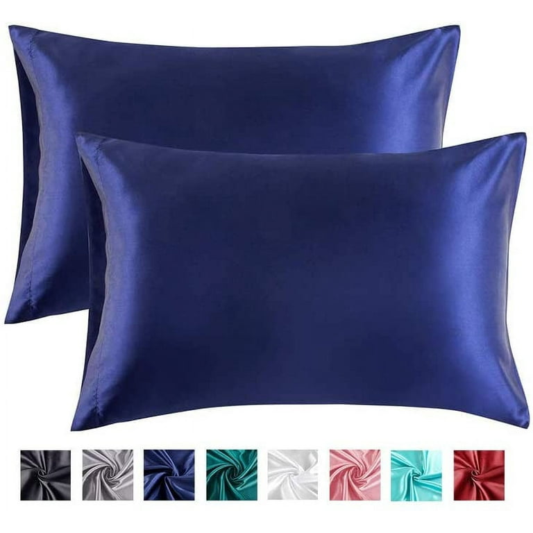 Navy blue satin pillowcases 2025