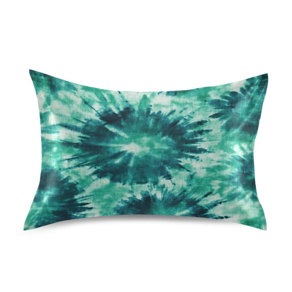 Satin Pillowcase Soft and Smooth Pillow Case for Hair and Skin Dark Teal Tie-dye Pattern