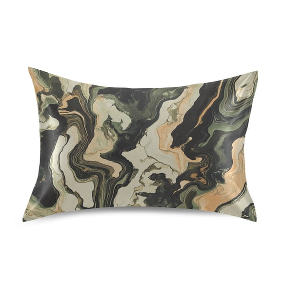 Satin Pillowcase Soft and Smooth Pillow Case for Hair and Skin Earth Tone Camouflage