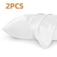 thumbnail image 1 of Satin Pillowcase Standard Set of 2 - Pure White Silky,for Hair and Skin 20x26 Inches,Pillow Covers,Similar to Silk Pillow Cases,Gifts for Women Men, 1 of 5