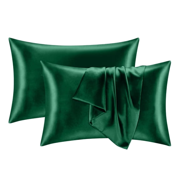 Satin Pillowcase Set of 2, Similar to Silk Pillow Cases, Standard Size Cooling and Soft Satin Pillow Cases for Hair and Skin, Gifts for Women Men, Envelope Closure, 20''x26''