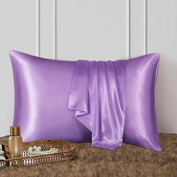 Satin Pillowcase for Hair and N - Standard Size 2 Pack, Frizz Reduction, Envelope Closure, Cool Sleep Temperature, Bedroom Luxury Upgrade