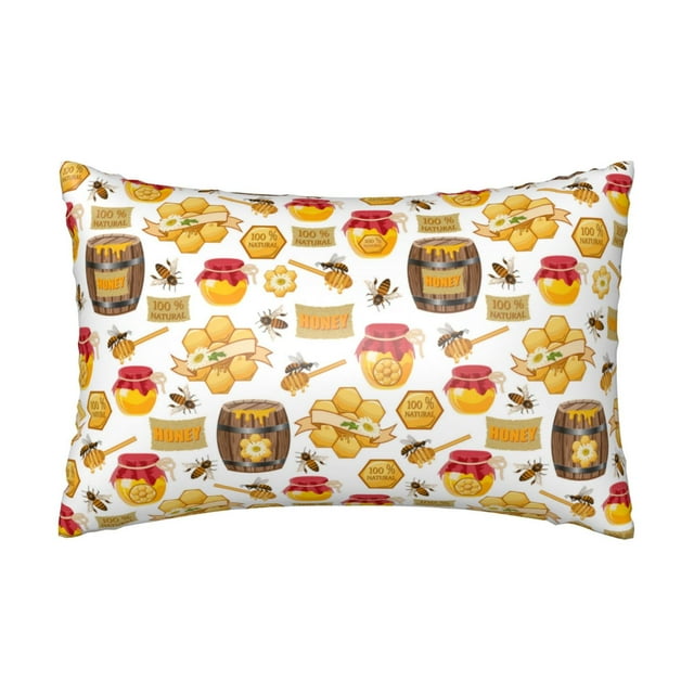 Satin Pillowcase for Hair and Skin Bees And Honey Similar to Silk