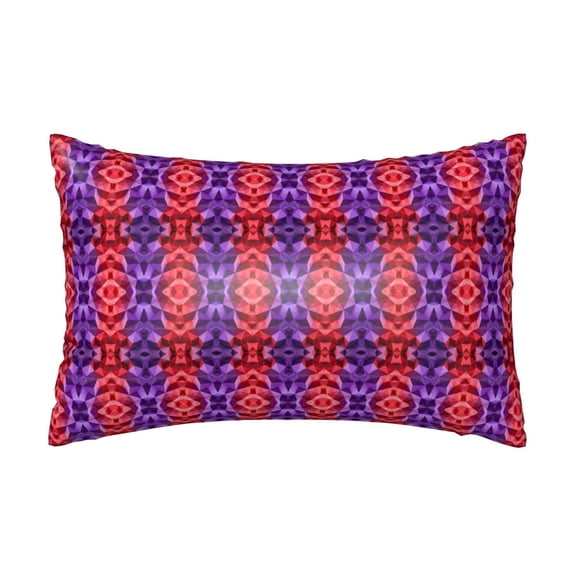 Satin Pillowcase for Hair and Skin, Colorful Polygon Frequency Silk Pillow Case 20x30 inches, 1 Pack