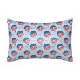 Satin Pillowcase for Hair and Skin Donut with the USA Fag Similar to