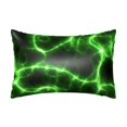 Satin Pillowcase for Hair and Skin Green Lightning Similar to Silk