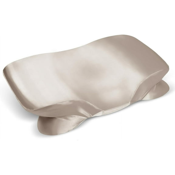 Satin Pillowcase for Zelimun Cervical Pillow, Ergonomic Case, Smooth & Soft Sleeping Pillowcase, Champagne Pillow Cover with Zipper