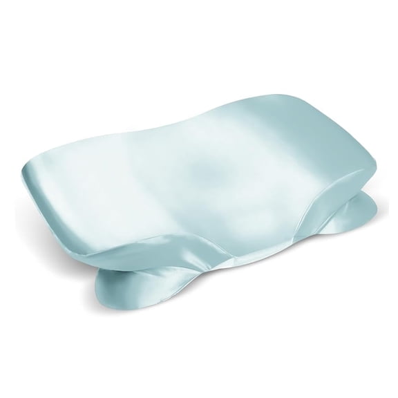 Satin Pillowcase for Zelimun Cervical Pillow, Ergonomic Case, Smooth & Soft Sleeping Pillowcase, Light Blue Pillow Cover with Zipper