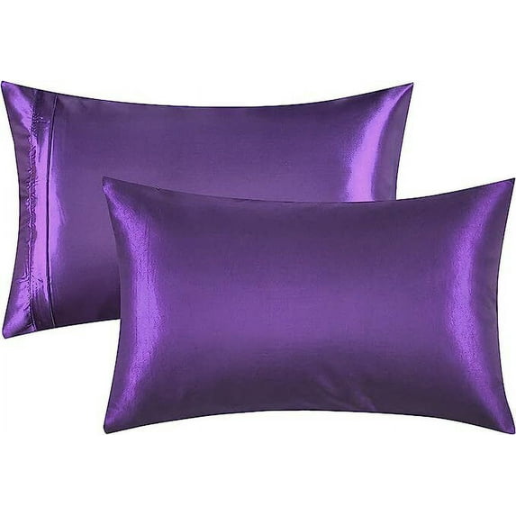 Satin Pillowcases for Hair and Skin, Luxury Silky Pillow Cover with Zipper