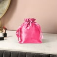 thumbnail image 1 of Satin Polyester Drawstring Pouch Smooth Soft Lightweight Storage Bag for Jewelry Cosmetics Accessories Home Textile Organizer, 1 of 4