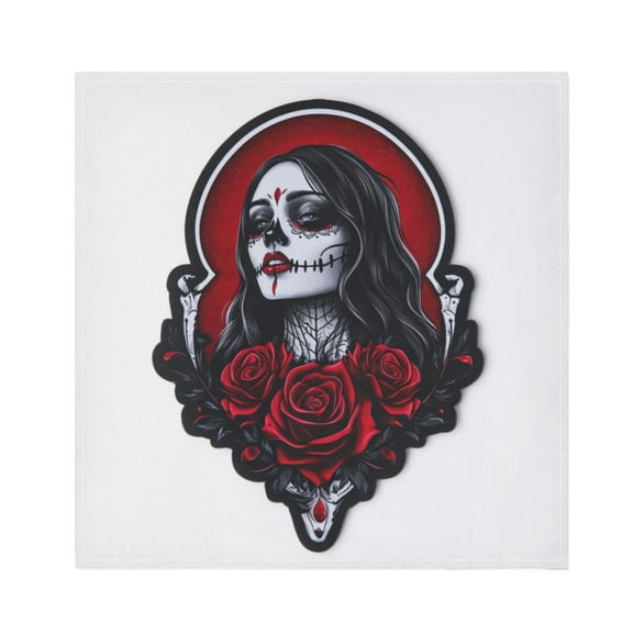 Satin Polyester Napkins - 20x20 InchSingle-Sided Printed Napkins, 1-Piece/4-Piece/6-Piece Set, DIY Personalized Table Setting，A Beautiful Woman