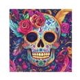 thumbnail image 1 of Satin Polyester Napkins - 20x20 InchSingle-Sided Printed Napkins, 1-Piece/4-Piece/6-Piece Set, DIY Personalized Table Setting，A Sugar Skull, 1 of 8