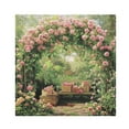 thumbnail image 1 of Satin Polyester Napkins - 20x20 InchSingle-Sided Printed Napkins, 1-Piece/4-Piece/6-Piece Set, DIY Personalized Table Setting，Flower Gate and Seat, 1 of 8