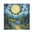 thumbnail image 1 of Satin Polyester Napkins - 20x20 InchSingle-Sided Printed Napkins, 1-Piece/4-Piece/6-Piece Set, DIY Personalized Table Setting，Mountains and Waters under The Moonlight, 1 of 8