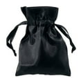 thumbnail image 1 of Satin Pouch 3x4 Black - Drawstring Gift Bags, 1 of 1