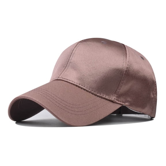 Satin Pure Color Baseball Cap for Women Men Pre-Curved Visor Casual Cap Easy to Carry Summer Baseball Caps Neutral Adjustable Trendy Hat Lightweight Comfort Daily Casual Sun Cap