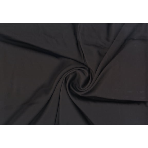 Satin Rayon Stretch Woven - Fabric for Dress, Pants, Sewing, Craft (BLACK, ByYard)