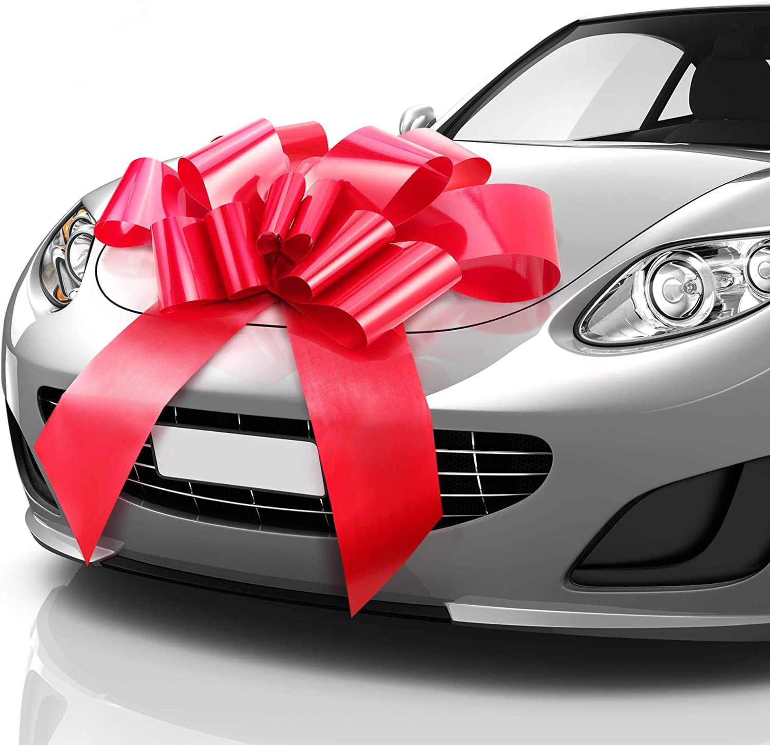 Satin Red 30 Inch Butterfly Shape Car Bow Great for Cars Gifts and Birthdays