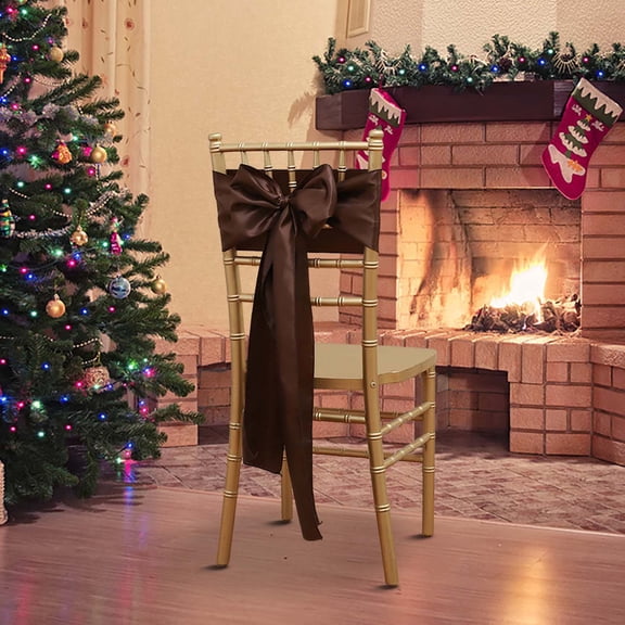 Satin Red Chair Decoration, Wedding Tablecloth Strip, Exquisite Chair Decor for Banquet, Celebration, and Event Settings