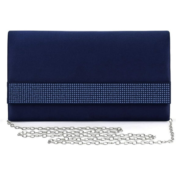 Satin Rhinestones Evening Bags Party Bridal Clutch Purse For Women Prom Clutch