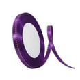 thumbnail image 1 of Ribbon 0.23 Inch x 25 Yards Satin Ribbon Roll Solid Silk Fabric Christmas Ribbon for Gift Wrapping Flower Bouquet Bow Wedding Birthday Halloween Party Decoration DIY Hair Crafts，Purple, 1 of 1