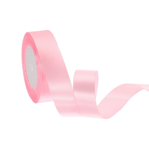 Satin Ribbon 1 Inch 24 Yards Solid Polyester Satin Ribbons for Gift Wrapping Wedding Party Decoration Flower Bouquet Crafts Christmas, Pink