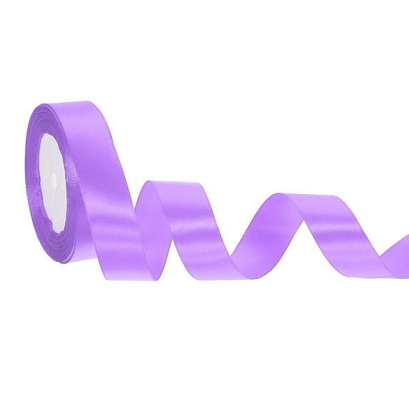 Satin Ribbon 1 Inch 24 Yards Solid Polyester Satin Ribbons for Gift Wrapping Wedding Party Decoration Flower Bouquet Crafts Christmas, Purple