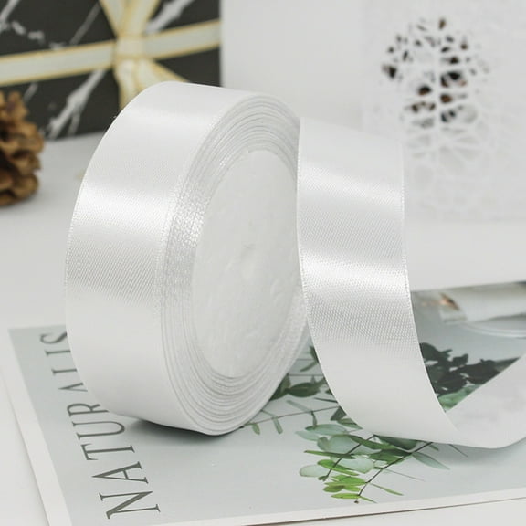 Satin Ribbon, 1 Inches x 25 Yards Fabric Satin Ribbon for Gift Wrapping, Crafts, Hair Bows Making, Wreath, Wedding Party Decoration and Other Sewing Projects, 1 Roll