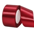 thumbnail image 1 of 2 Inch Wide Satin Ribbon Pink Craft Ribbon, Wine Satin Ribbon 2" X 25 Yards Wide Fabric Ribbons for Wrapping Flower Bouquets Crafts Wreath Christmas Bow Wedding Decoration, 1 of 4