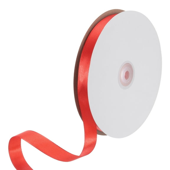 Uxcell Satin Ribbon, Single Face Polyester Satin Ribbon for Gift Wrapping, Crafts Red 5/8 inch