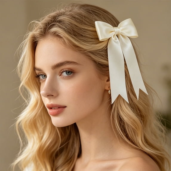 Satin Ribbon Bows 10 Pack Large 5.9 x 4.9 in Gift Wrap Bows for Presents, Parties, Weddings, Christmas Tree Decorations and DIY Crafts