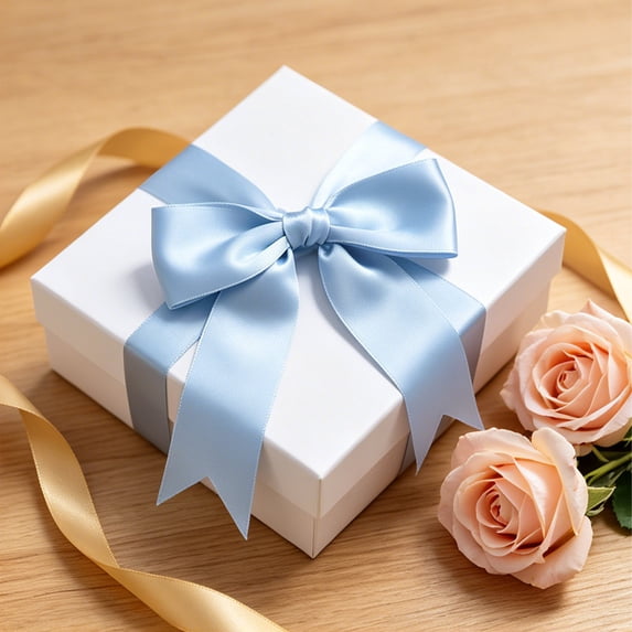 Satin Ribbon Bows 10 Pack Large 5.9 x 4.9 in Gift Wrap Bows for Presents, Parties, Weddings, Christmas Tree Decorations and DIY Crafts