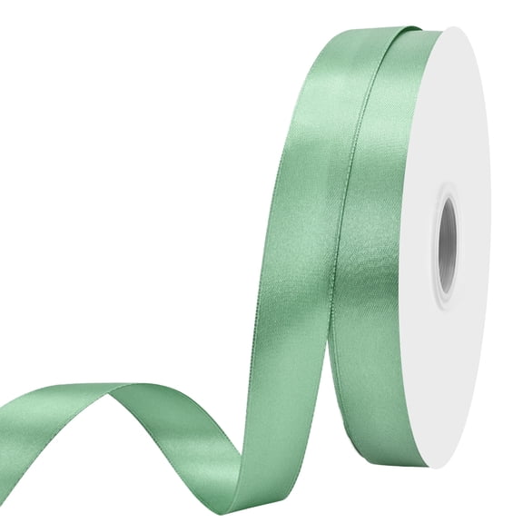 Double Faced Sagegreen Ribbon 100 Yards,7/8 inch Satin Ribbon for Gift Wrapping, Flower Bouquet, Weddings Party Invitation Decorations, DIY Crafts and More