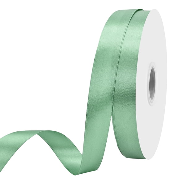 Double Faced Sagegreen Ribbon 100 Yards,7/8 inch Satin Ribbon for Gift Wrapping, Flower Bouquet, Weddings Party Invitation Decorations, DIY Crafts and More