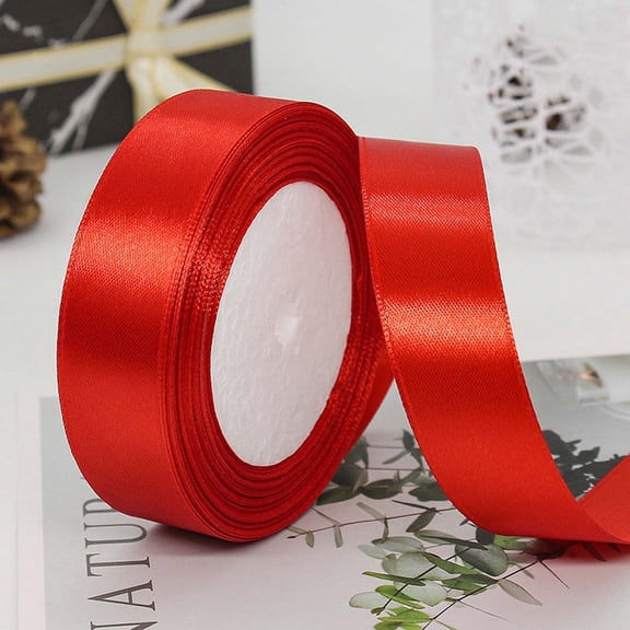 Satin Ribbon, Fabric Light Silk Ribbon for t Crafts, Gift Wrapping, Flower Bouquet, Hair Bows Making, Wreaths, Wedding Party Cake Decorations